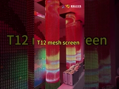 Pared de cortina T20 P80-2 pantalla de malla LED Control inteligente Iluminación de claraboya